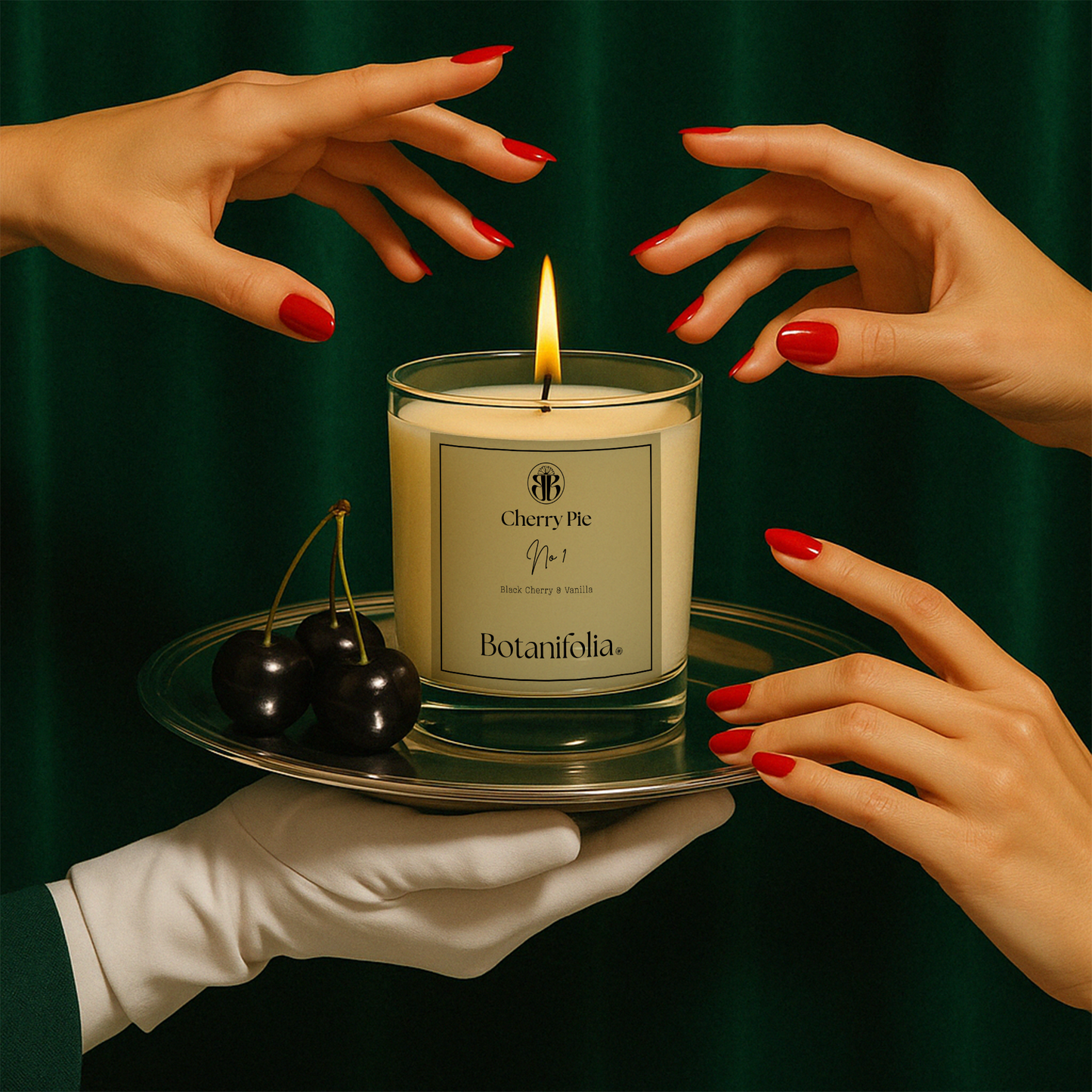 No.01 CHERRY PIE Aromatic Premium Soy Wax Candle (300mL)