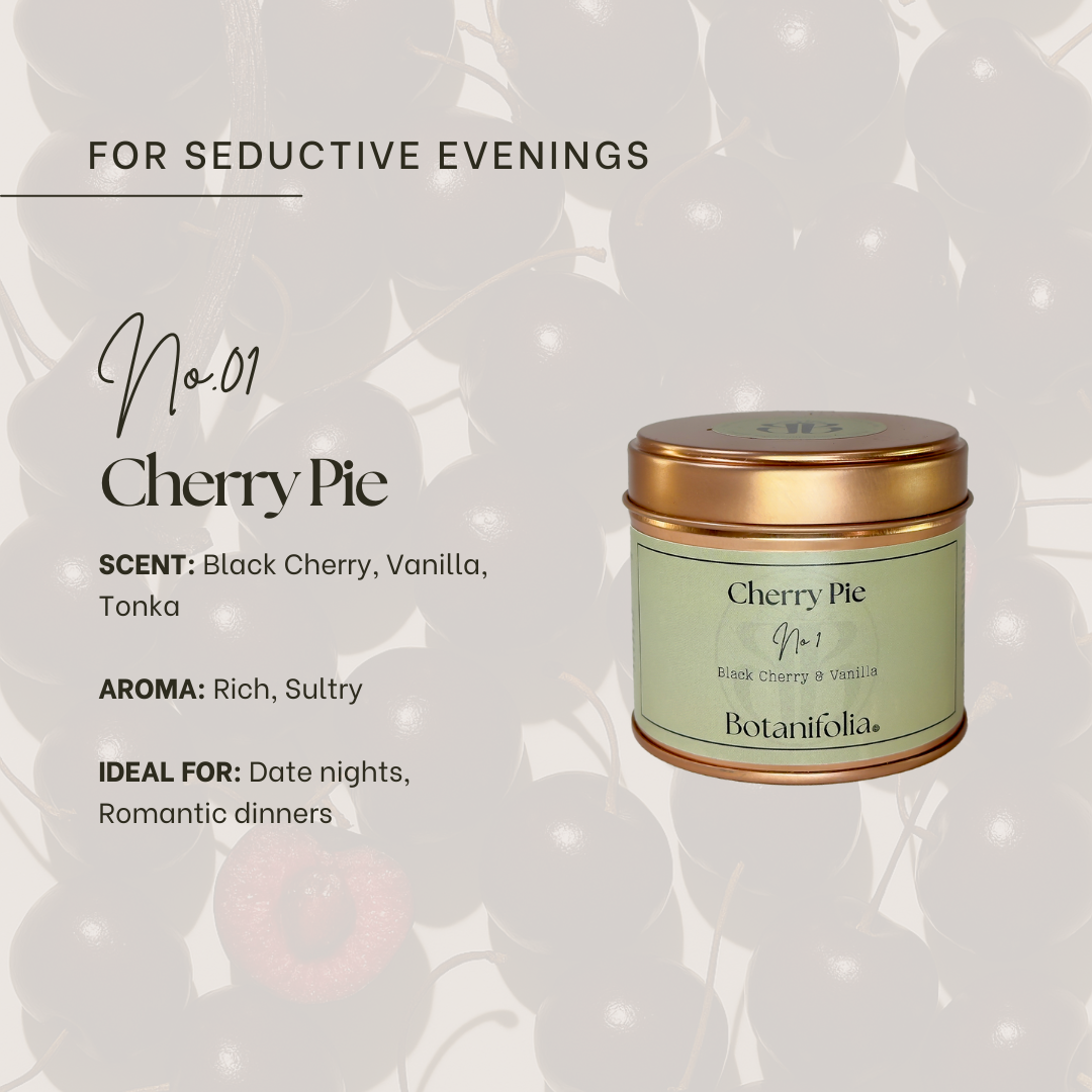 No.01 CHERRY PIE Aromatic Premium Soy Wax Candle (200mL)